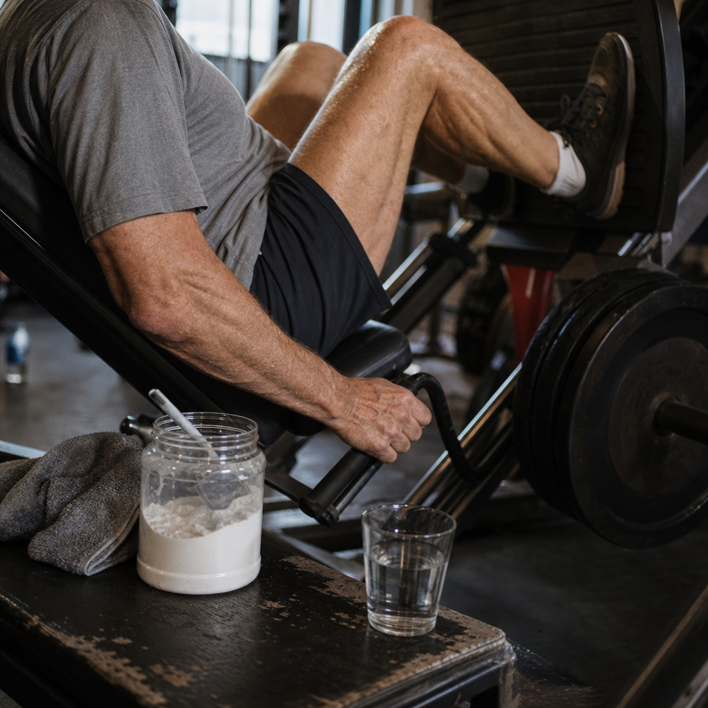 Creatina com treino de força em adultos mais velhos: ganhos reais em massa magra e força — e como aproveitar isso